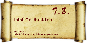 Tabár Bettina névjegykártya