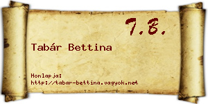 Tabár Bettina névjegykártya