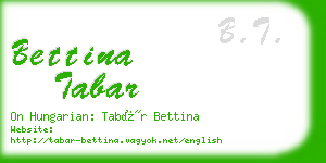 bettina tabar business card
